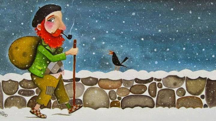 Así es la historia del papá Noel Gallego: El hombre bondadoso hombre pelirrojo y con bastón que vive en la montaña