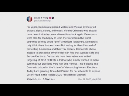 Trump Pretends To Pardon Tina Peters Because He's So Stupid