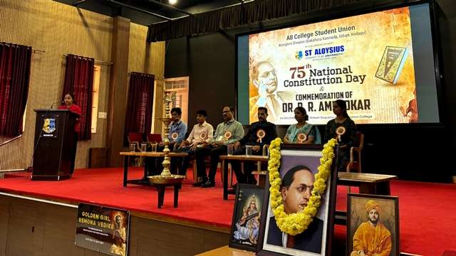 Mangaluru: Constitution Day & Ambedkar commemoration held at St Aloysius College