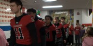 Students and staff rally for OHS football team ahead of state championship game