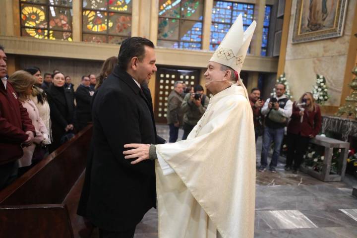 Asiste el Presidente Pérez Cuéllar a misa por el 366 aniversario de Ciudad Juárez