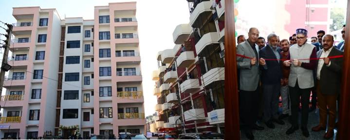 CM Omar inaugurates 56 new residential flats for Darbar Move employees in Jammu