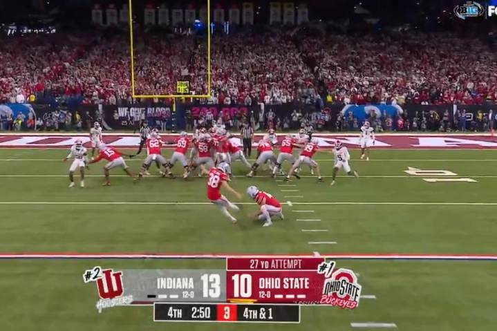 Indiana stuns Ohio State for Big Ten title after shocking missed field goal