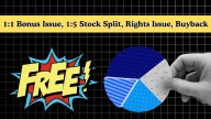 1:1 Bonus Issue, 1:5 Stock Split, Rights Issue, Buyback: 5 Stocks to turn ex