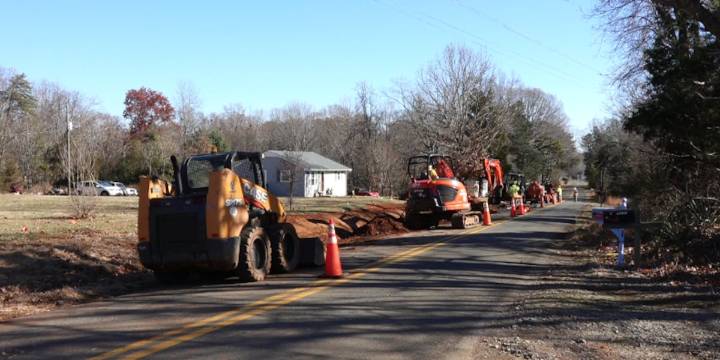 Construction begins on Robin Court water line to provide relief for residents