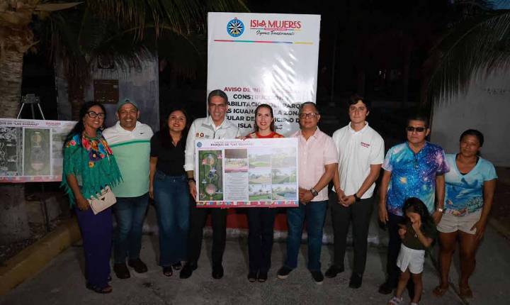 Atenea Gómez Ricalde inicia la rehabilitación del Parque de las Iguanas en Isla Mujeres