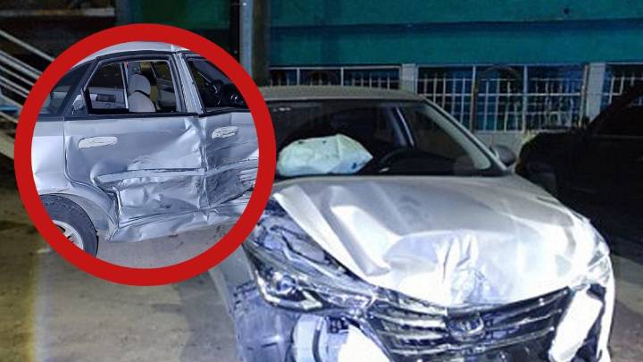 Nuevo Laredo: Alberto trata de evitar choque pero pierde el control y se estrella con auto nuevo