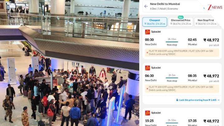 IndiGo Cancels Flights; Ticket Prices Between Delhi