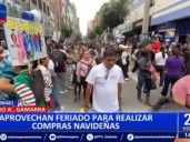 La Victoria: Ciudadanos aprovechan feriado para hacer compras navideñas en Gamarra