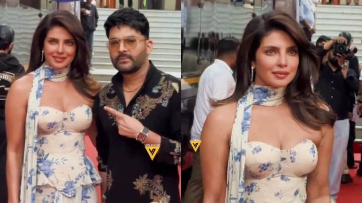 Priyanka Chopra Looks Gorgeous, Poses With Kapil Sharma For TGIKS Shoot