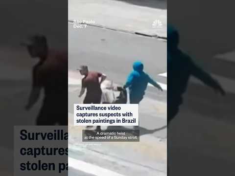 Surveillance video captures suspects with stolen paintings in Brazil