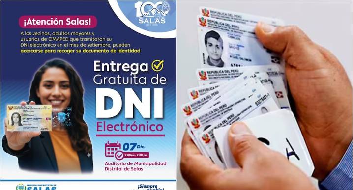 Ica: vecinos de Salas podrán recoger su DNI electrónico este 7 de diciembre