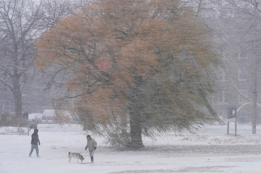 Photos of the first major winter storm blanketing the Northeast