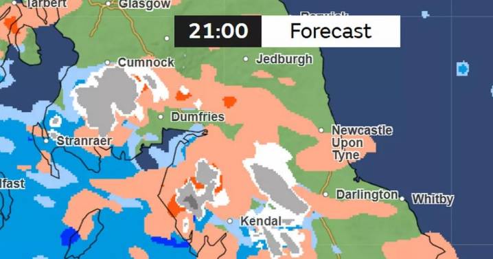 Met Office snow map shows nine counties in England at risk of flurries