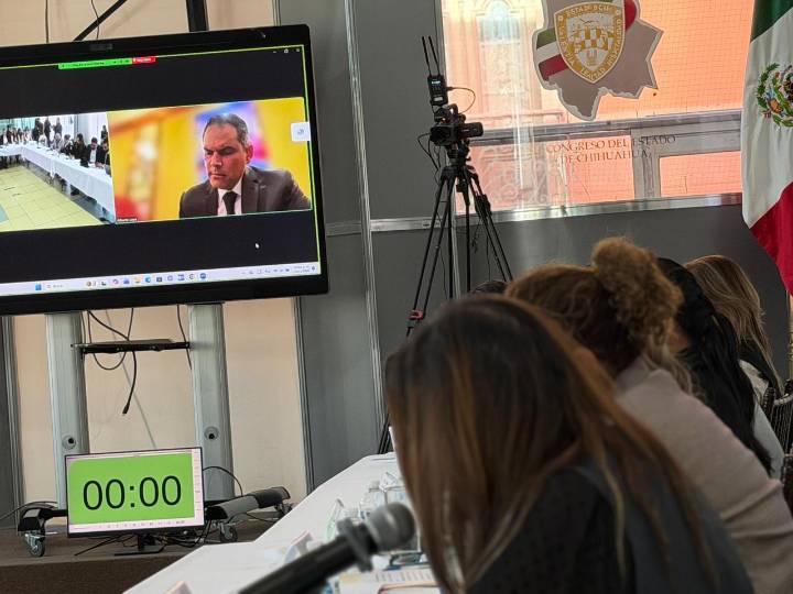 Gilberto Loya comparece de manera virtual desde el Vaticano ante el Congreso del Estado; presenta avances y resultados en materia de seguridad