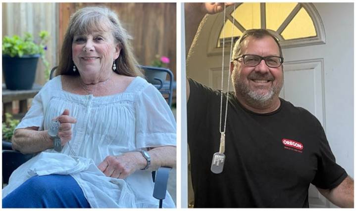 She found military dog tags while jogging 20 years ago