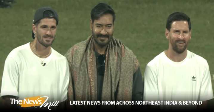 Ajay Devgn meets footballers Lionel Messi, Luis Suarez, Rodrigo De Paul in Mumbai