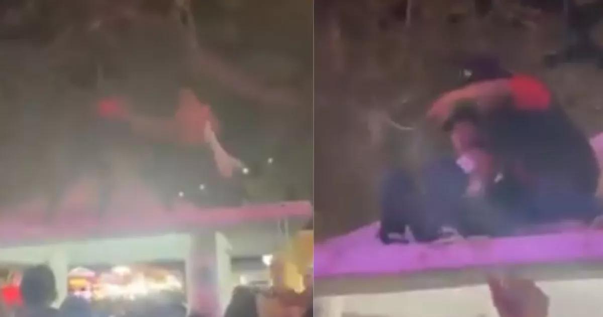 VIDEO: Agreden a Guardia y lo "bañan en cerveza" tras rescatar a joven ebrio en la Feria Xmatkuil