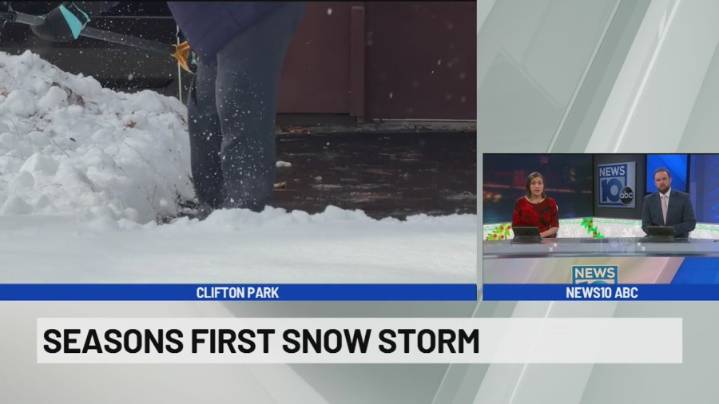Clifton Park deals with the season's first snow storm