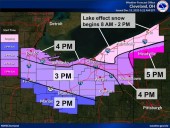 When will snow start in Northeast Ohio? Latest timing and snow map