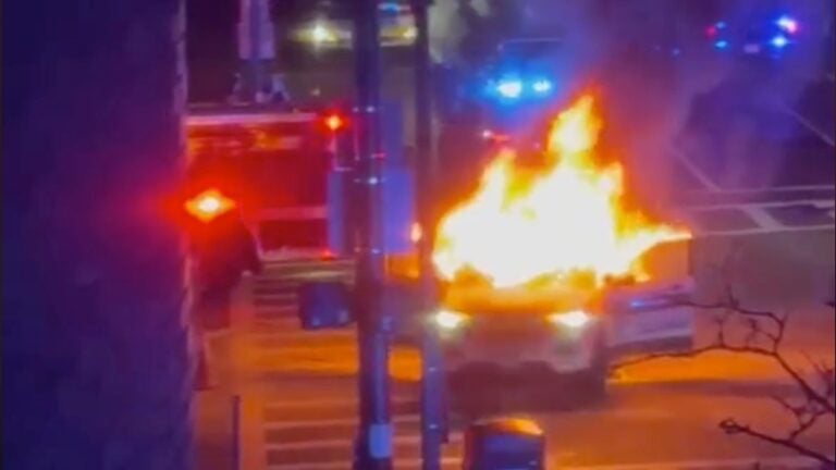 Teen arrested in Boston street takeover that saw cruiser torched