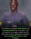Sadio Mané estrella del fútbol senegalés 