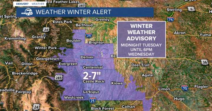 Denver weather: Snow returns late Tuesday, slippery Wednesday morning ahead