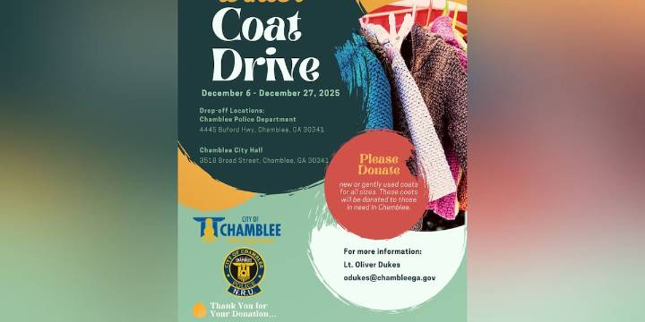 Chamblee police to hold winter coat drive starting this weekend