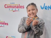 Gabriela Infante logra 3 oro en halterofilia en los Juegos Comunales