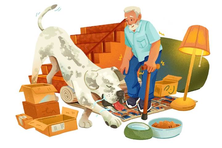 I’m taking coping cues from the good humour of my blind dog