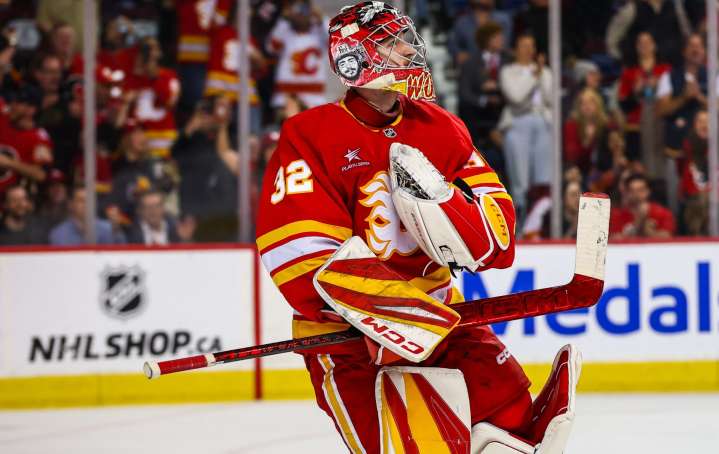 Dustin Wolf gives great interview after strong bounce-back performance for Calgary Flames