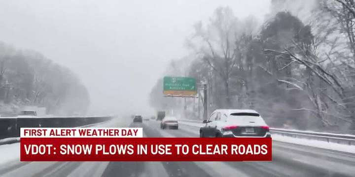 VDOT: Snow plows in use to clear roads