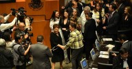 Ernestina Godoy, Maribel Bojórquez y Luz María Zarza comparecen en el Senado