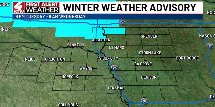 FIRST ALERT WEATHER DAY THURSDAY as a wintry mix of weather moves into Siouxland
