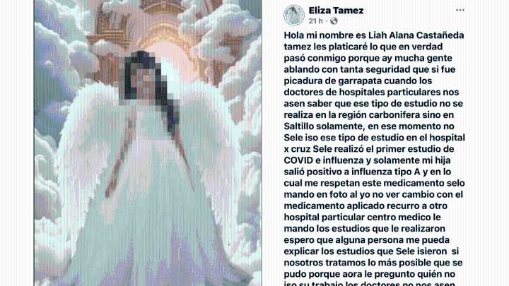 Fallece Liah Alana en IMSS de Nueva Rosita: madre denuncia desinformación