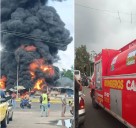 Explosión sacude bodega cerca del peaje San Félix