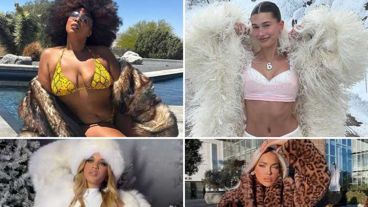 Faux Fur Hotties -- Hailey Bieber & Lizzo Fake It Til They Make It!
