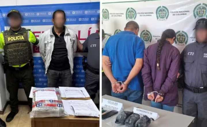 Caen presuntos jefes de red narco que operaban en el Eje Cafetero y Bogotá