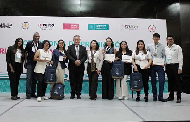 Coahuila premia a sus jóvenes talentos científicos en la Feria Mexicana de Ciencias e Ingenierías 2025