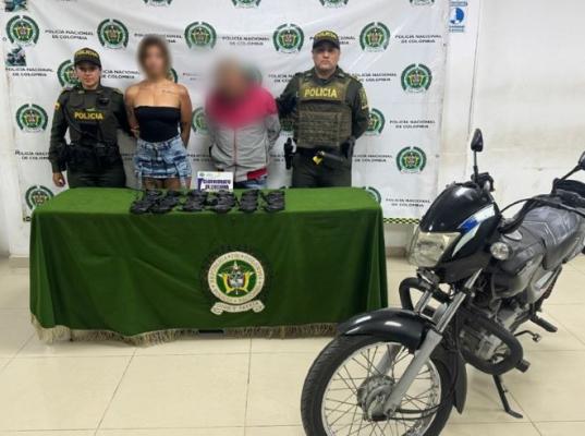 En Palmira capturan a dos personas con 25 paquetes de clorhidrato de cocaína adheridos al cuerpo