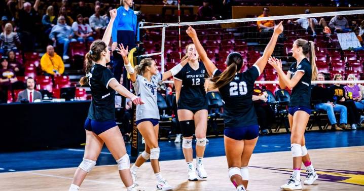 USU volleyball: Aggies outlast Volunteers, win in NCAA Tourney for 1st time since 2001