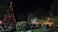 Familias de Santa Juana celebran el inicio de la Navidad con música, luces y Viejito Pascuero