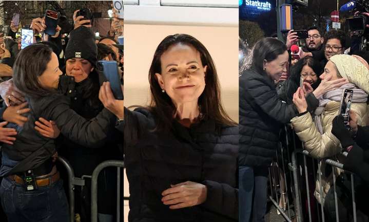 María Corina Machado en Oslo, conoce como la recibieron