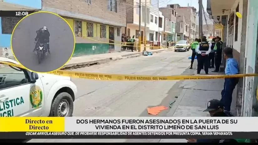 Dos hermanos fueron asesinados por desconocidos en la puerta de su vivienda en San Luis