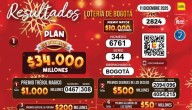 Resultados de la lotería de Bogotá y del Quindío para el sorteo del 11 de diciembre