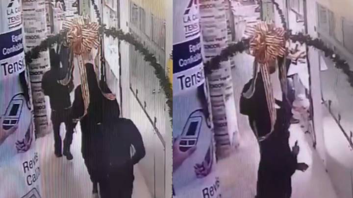 Revelan video del millonario atraco en una joyería de Chapinero, en Bogotá; rompieron la vitrina para ingresar