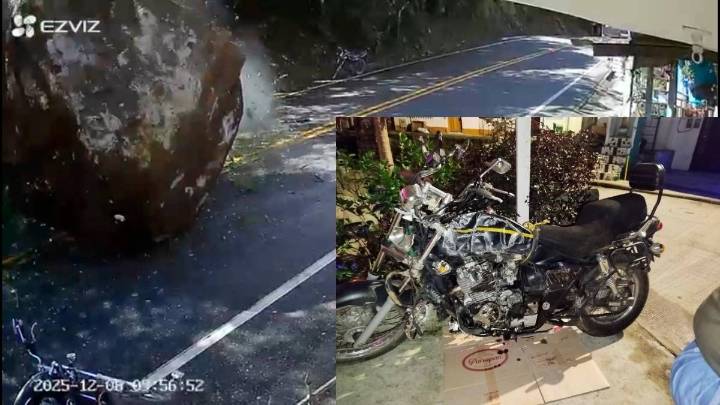 “La moto impidió que la roca se llevara las casas”: persiste riesgo en zona donde cayó gigantesca piedra en Antioquia