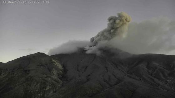 Volcán Puracé registra 10 emisiones de ceniza y sigue en alerta naranja