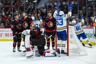 Deadspin | Jake Neighbours, Joel Hofer star in Blues' win vs. Senators