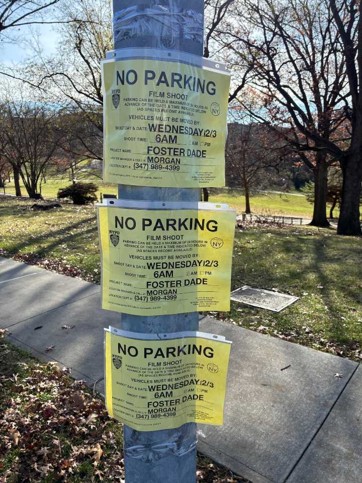 Filming of popular YA novel for Hulu to cause parking restriction on major roadway